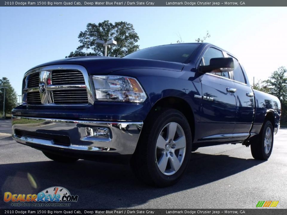 2010 Dodge Ram 1500 Big Horn Quad Cab Deep Water Blue Pearl / Dark Slate Gray Photo #1