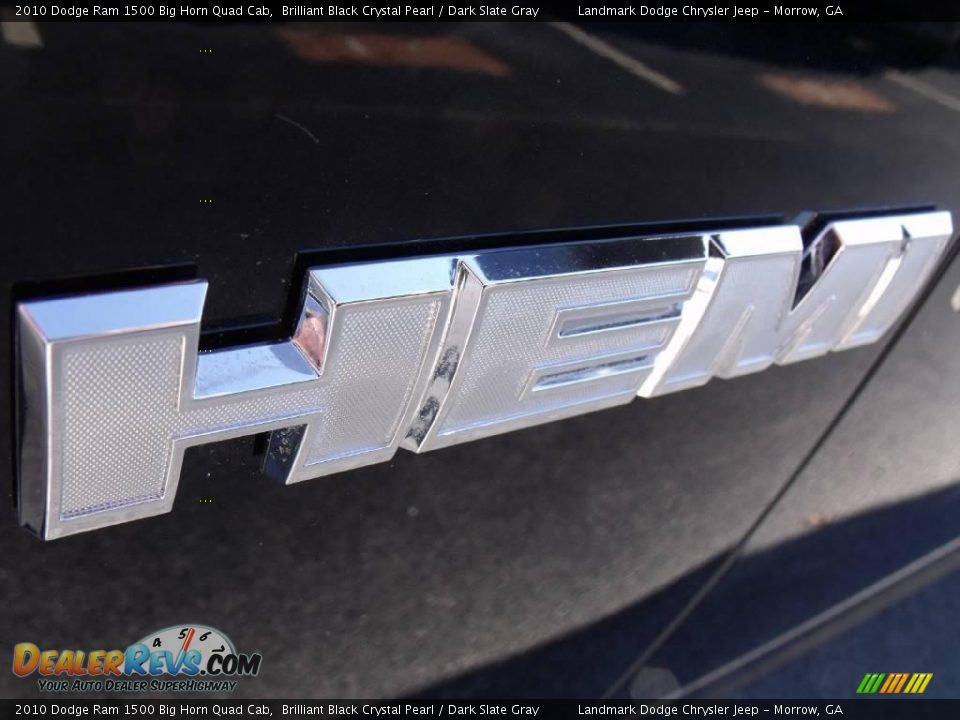 2010 Dodge Ram 1500 Big Horn Quad Cab Brilliant Black Crystal Pearl / Dark Slate Gray Photo #6