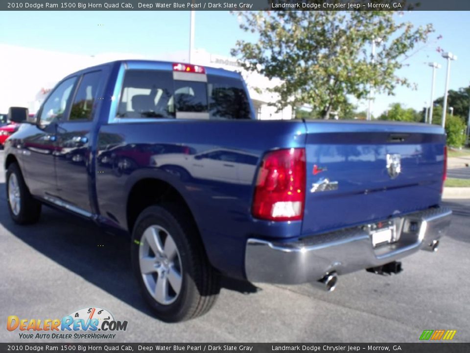 2010 Dodge Ram 1500 Big Horn Quad Cab Deep Water Blue Pearl / Dark Slate Gray Photo #2