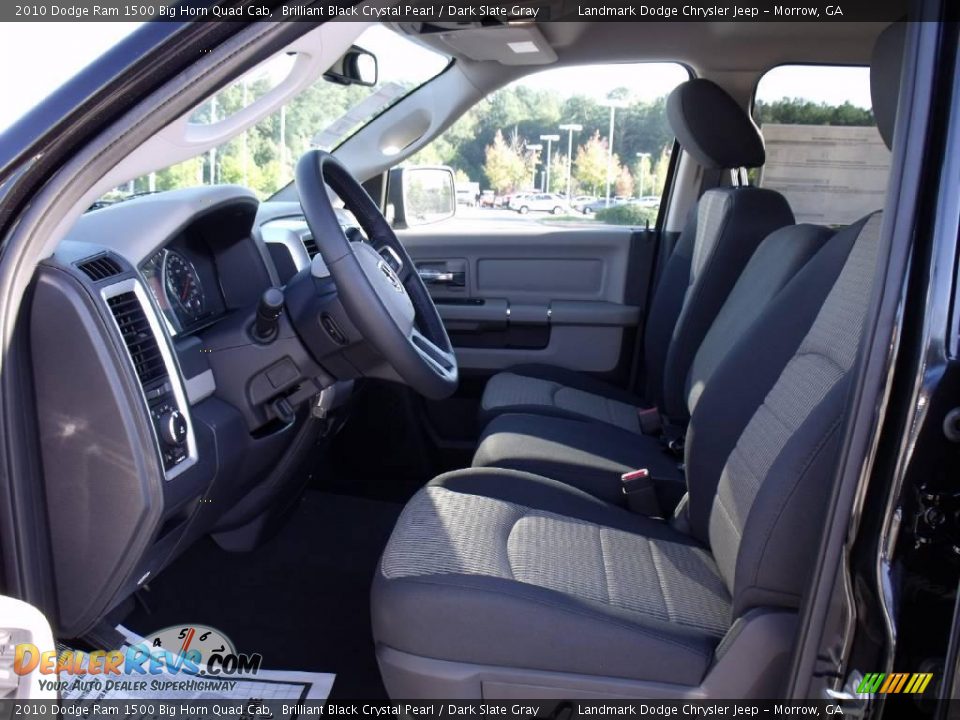 2010 Dodge Ram 1500 Big Horn Quad Cab Brilliant Black Crystal Pearl / Dark Slate Gray Photo #7