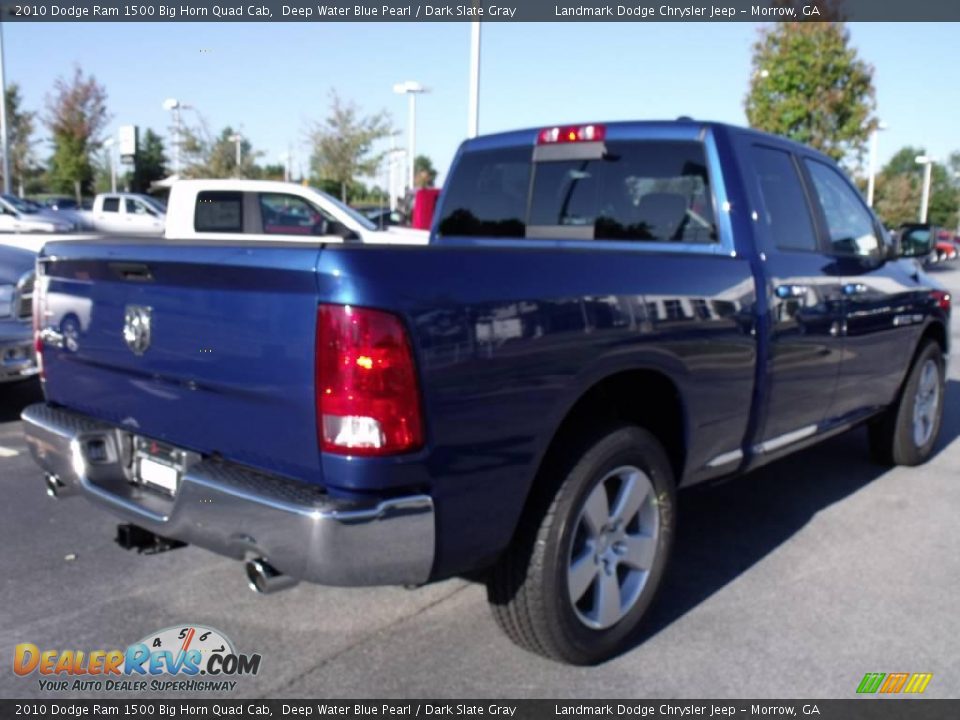 2010 Dodge Ram 1500 Big Horn Quad Cab Deep Water Blue Pearl / Dark Slate Gray Photo #3