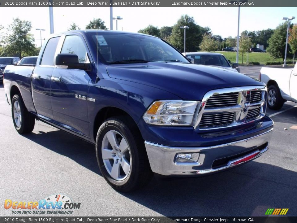 2010 Dodge Ram 1500 Big Horn Quad Cab Deep Water Blue Pearl / Dark Slate Gray Photo #4