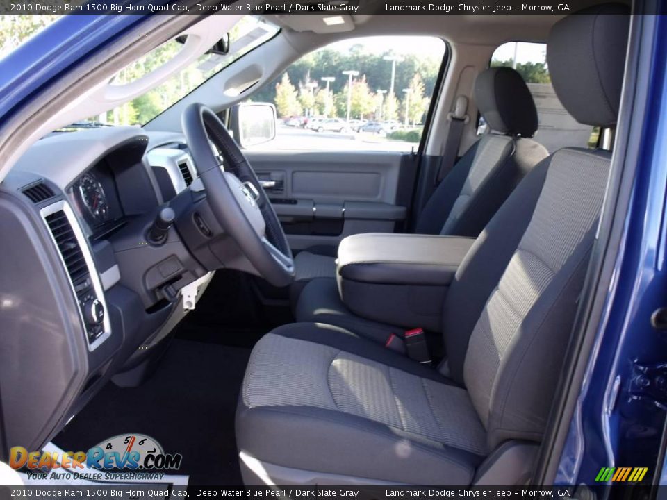 2010 Dodge Ram 1500 Big Horn Quad Cab Deep Water Blue Pearl / Dark Slate Gray Photo #6
