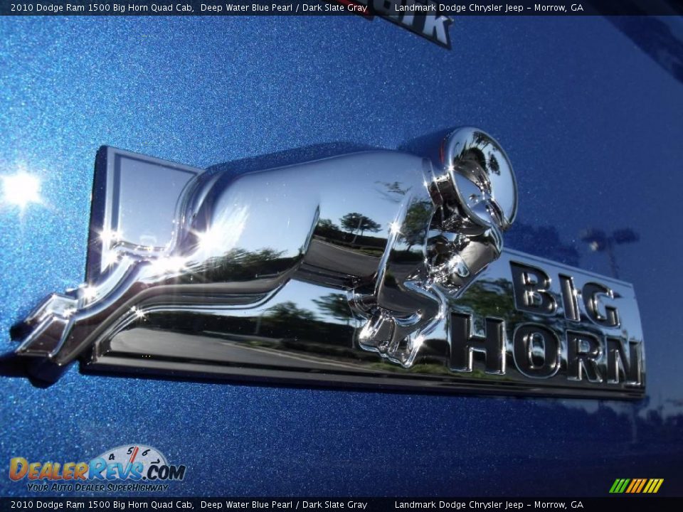 2010 Dodge Ram 1500 Big Horn Quad Cab Deep Water Blue Pearl / Dark Slate Gray Photo #8