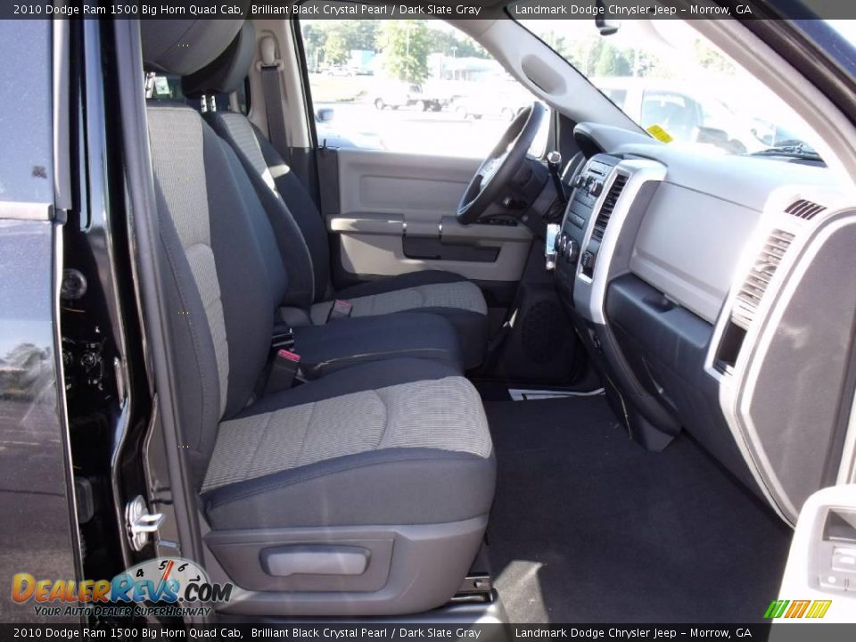 2010 Dodge Ram 1500 Big Horn Quad Cab Brilliant Black Crystal Pearl / Dark Slate Gray Photo #11