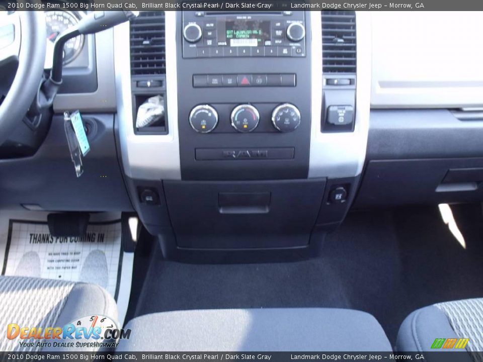 2010 Dodge Ram 1500 Big Horn Quad Cab Brilliant Black Crystal Pearl / Dark Slate Gray Photo #12
