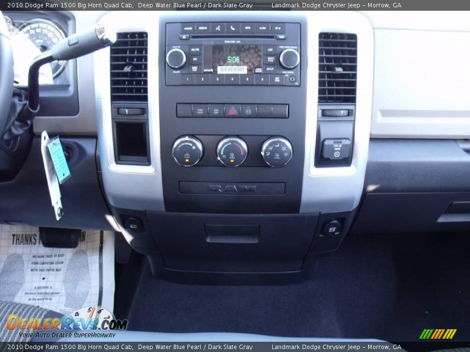 2010 Dodge Ram 1500 Big Horn Quad Cab Deep Water Blue Pearl / Dark Slate Gray Photo #11