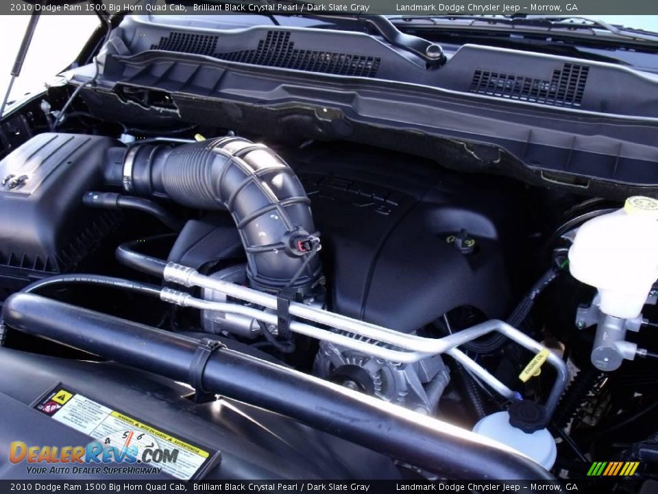 2010 Dodge Ram 1500 Big Horn Quad Cab Brilliant Black Crystal Pearl / Dark Slate Gray Photo #14