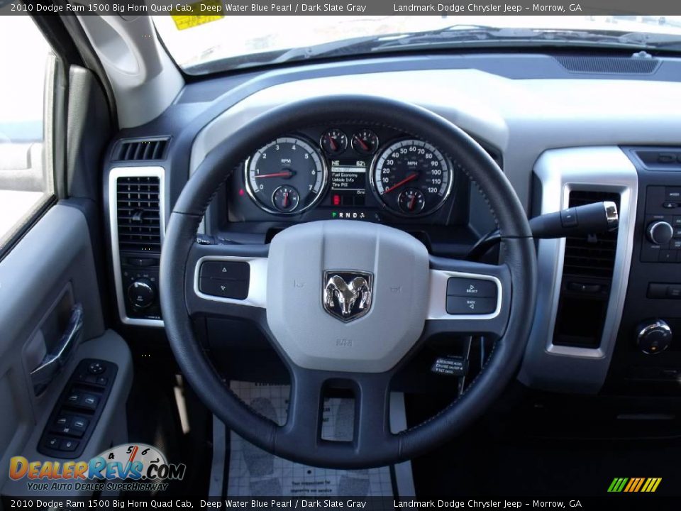 2010 Dodge Ram 1500 Big Horn Quad Cab Deep Water Blue Pearl / Dark Slate Gray Photo #12