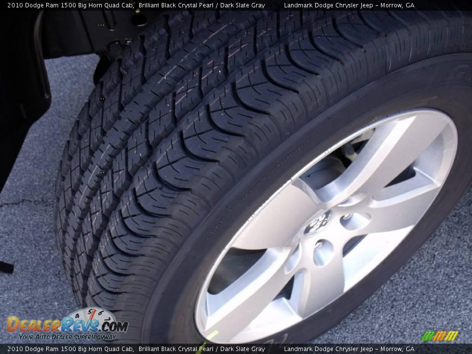 2010 Dodge Ram 1500 Big Horn Quad Cab Brilliant Black Crystal Pearl / Dark Slate Gray Photo #15