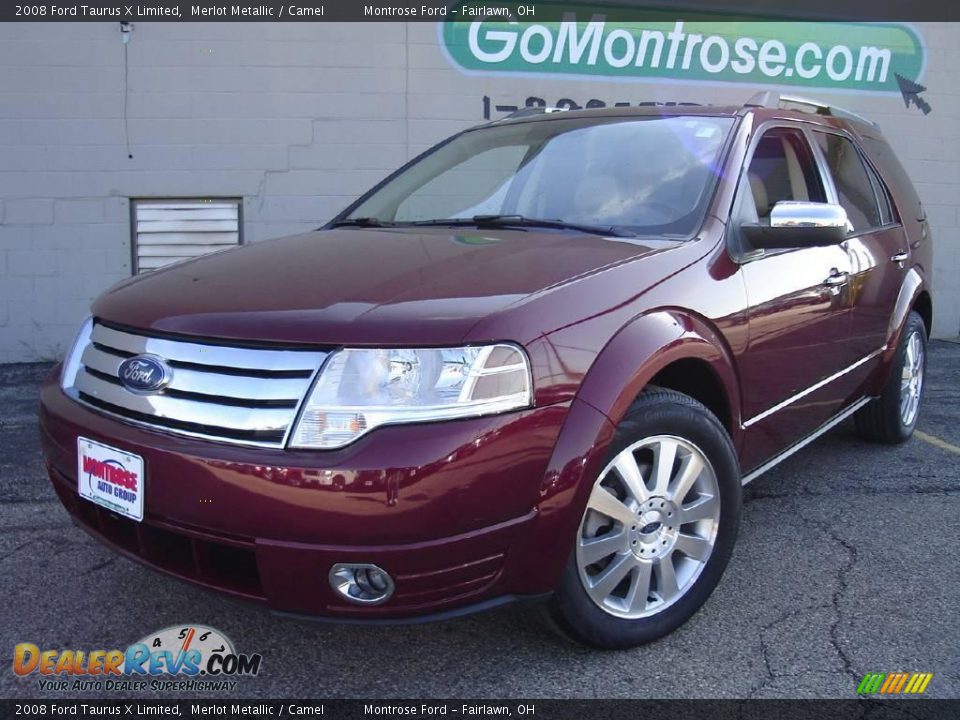 2008 Ford Taurus X Limited Merlot Metallic / Camel Photo #1