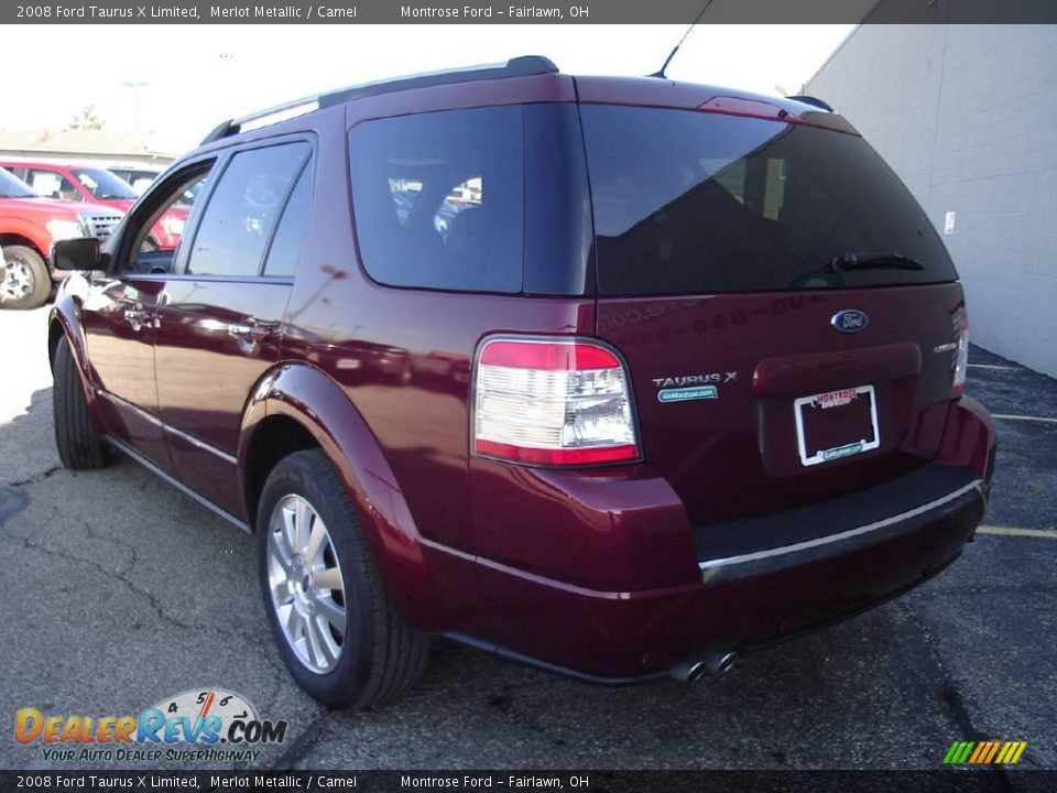 2008 Ford Taurus X Limited Merlot Metallic / Camel Photo #3