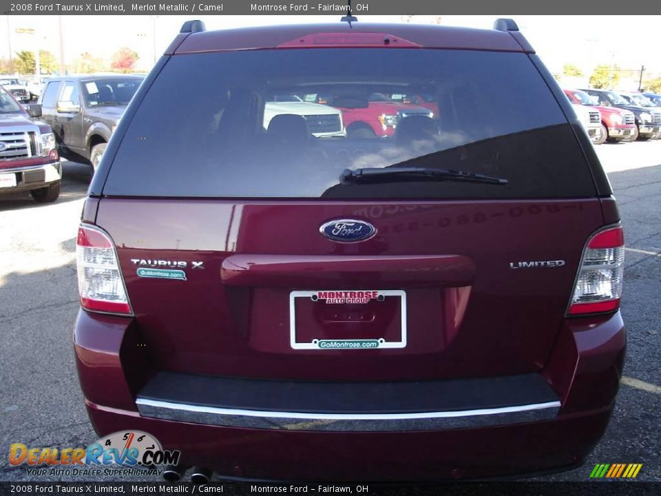 2008 Ford Taurus X Limited Merlot Metallic / Camel Photo #4