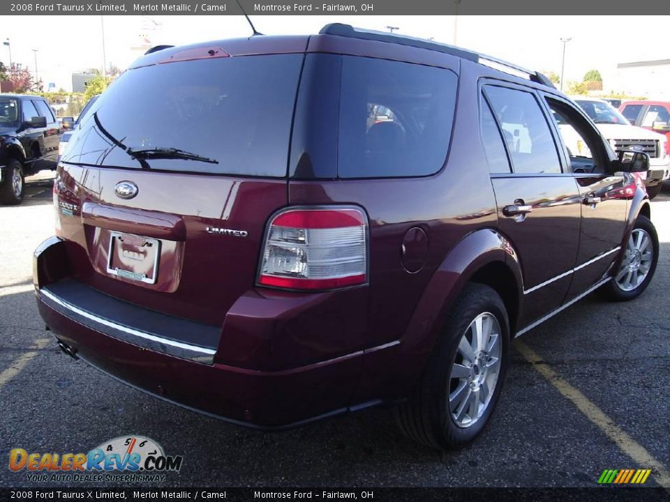 2008 Ford Taurus X Limited Merlot Metallic / Camel Photo #5