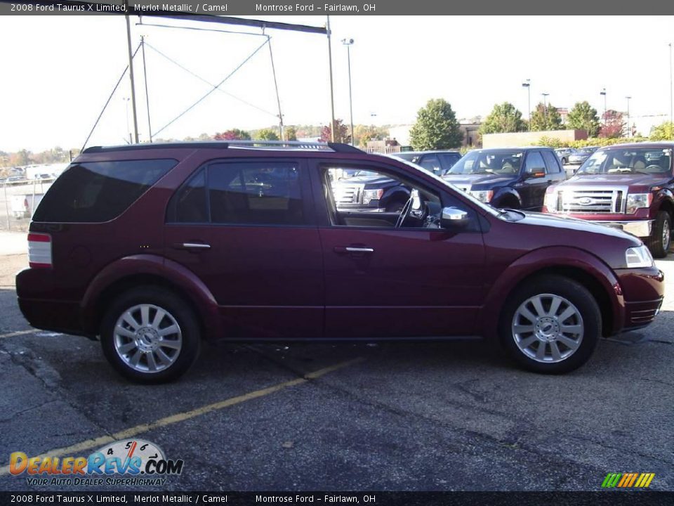 2008 Ford Taurus X Limited Merlot Metallic / Camel Photo #6