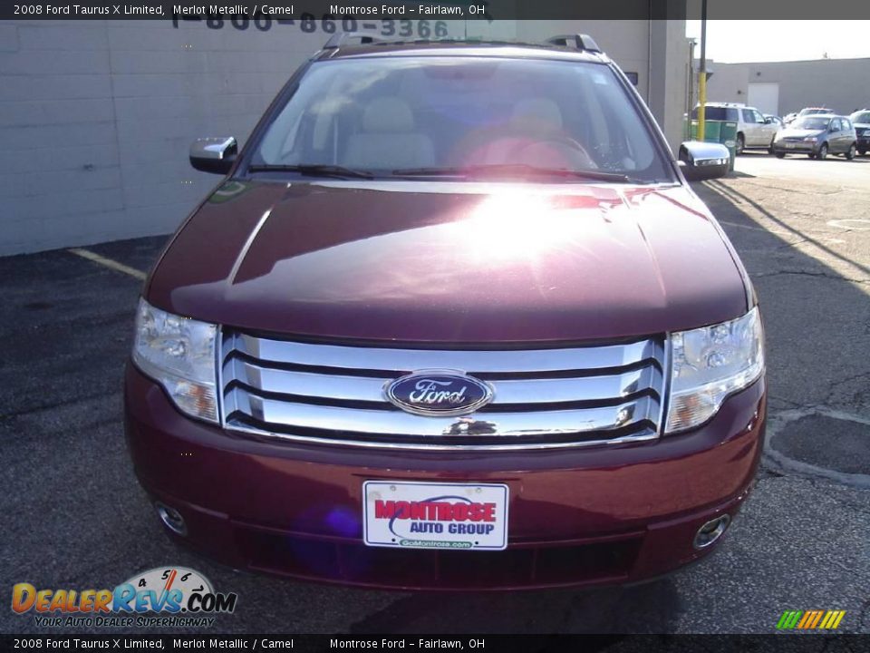 2008 Ford Taurus X Limited Merlot Metallic / Camel Photo #8