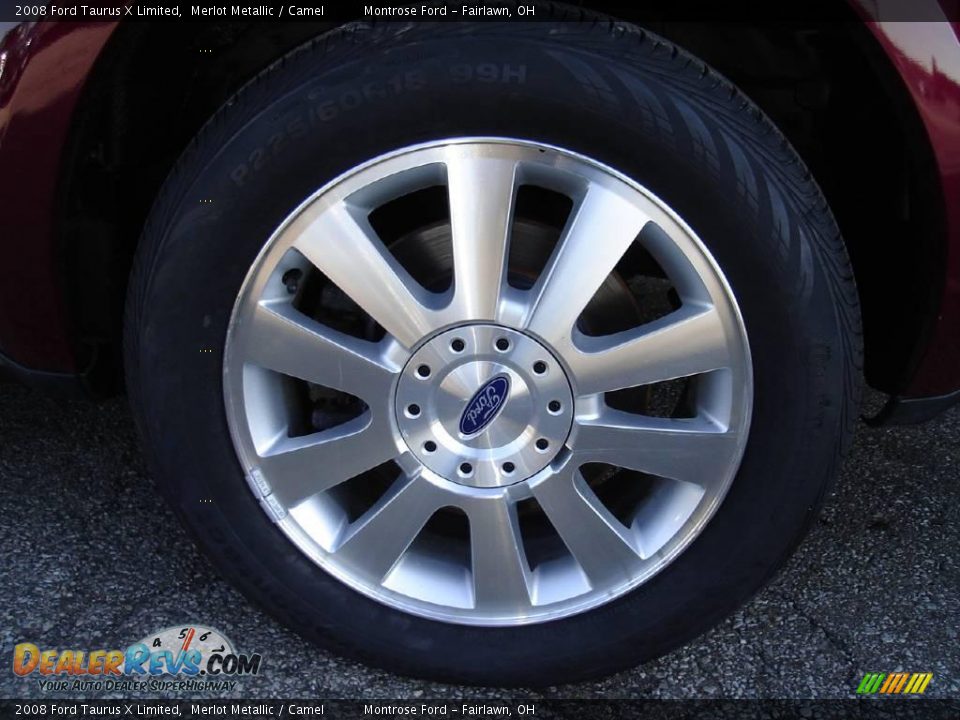 2008 Ford Taurus X Limited Merlot Metallic / Camel Photo #11