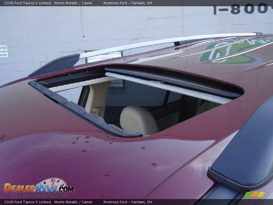 2008 Ford Taurus X Limited Merlot Metallic / Camel Photo #12