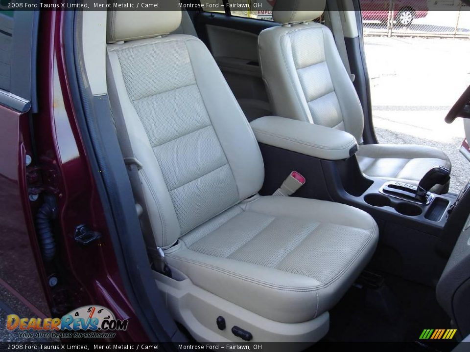 2008 Ford Taurus X Limited Merlot Metallic / Camel Photo #14