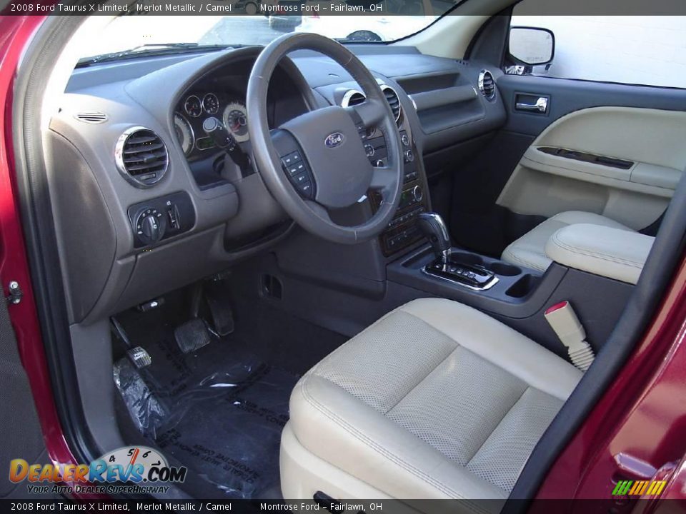 2008 Ford Taurus X Limited Merlot Metallic / Camel Photo #27