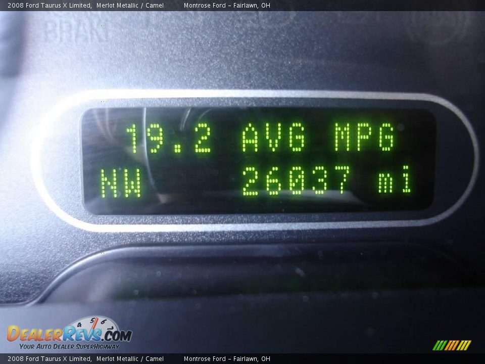 2008 Ford Taurus X Limited Merlot Metallic / Camel Photo #28