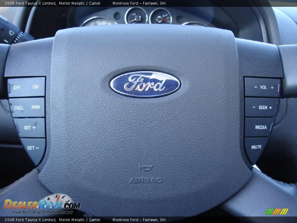 2008 Ford Taurus X Limited Merlot Metallic / Camel Photo #30