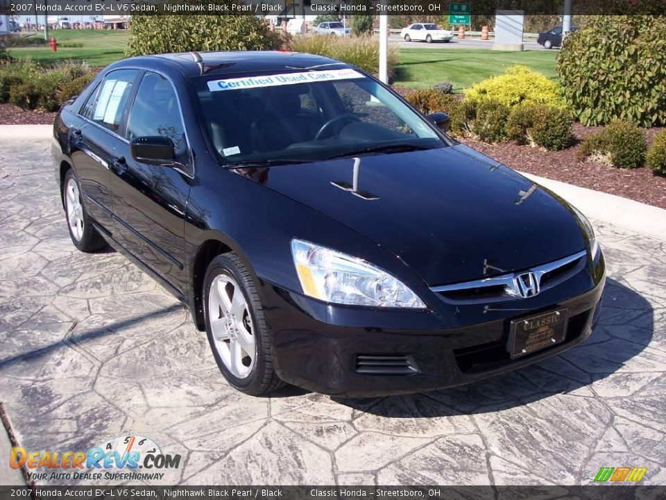 2007 Honda Accord EX-L V6 Sedan Nighthawk Black Pearl / Black Photo #1