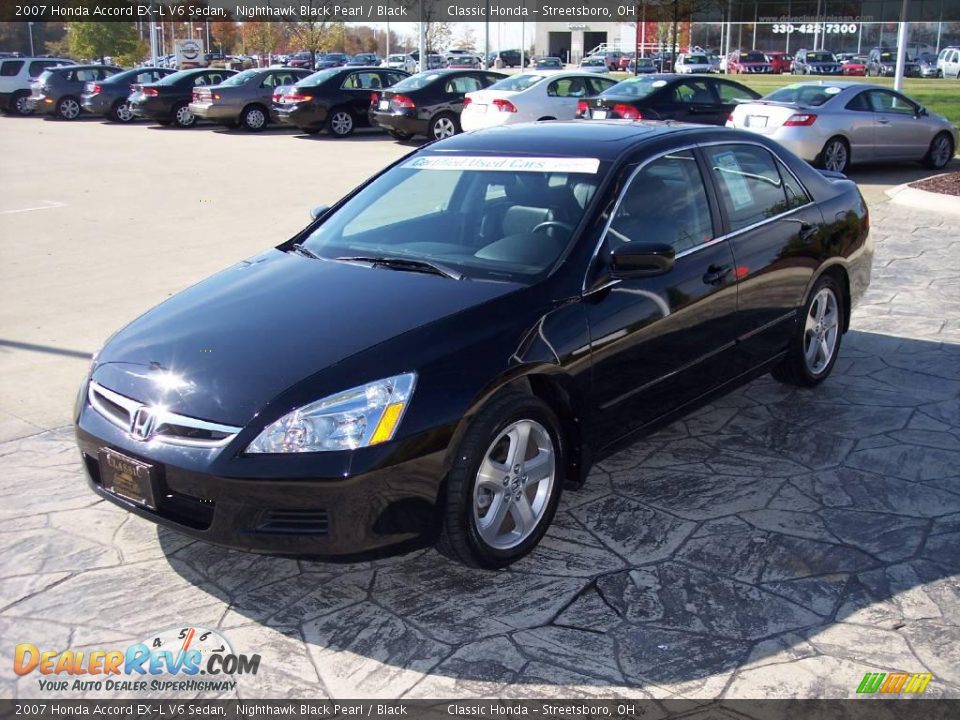 2007 Honda Accord EX-L V6 Sedan Nighthawk Black Pearl / Black Photo #2
