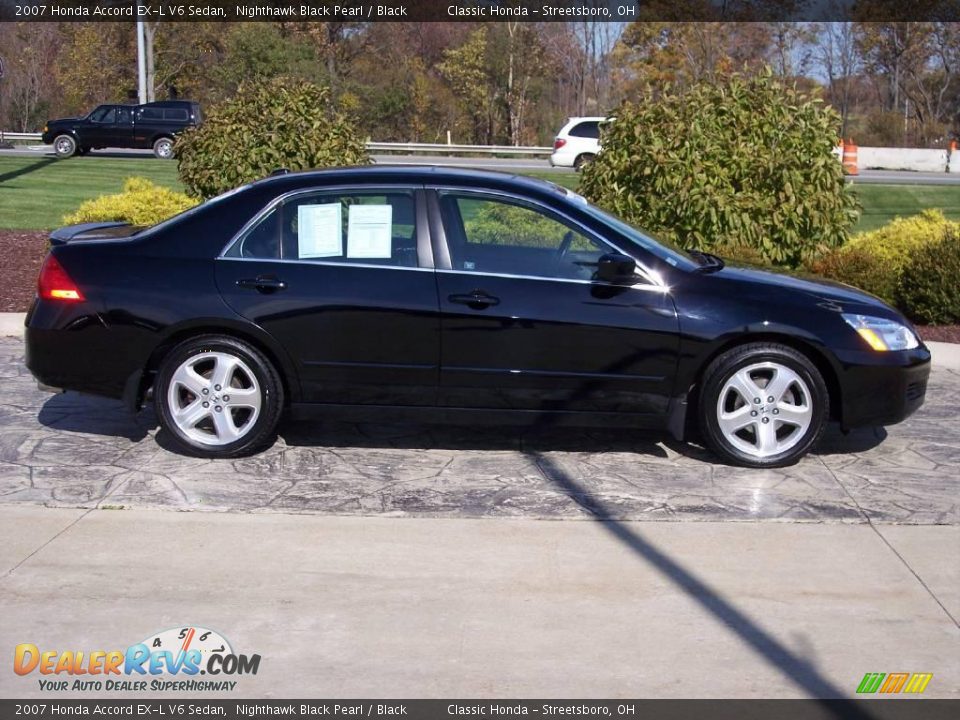 2007 Honda Accord EX-L V6 Sedan Nighthawk Black Pearl / Black Photo #3