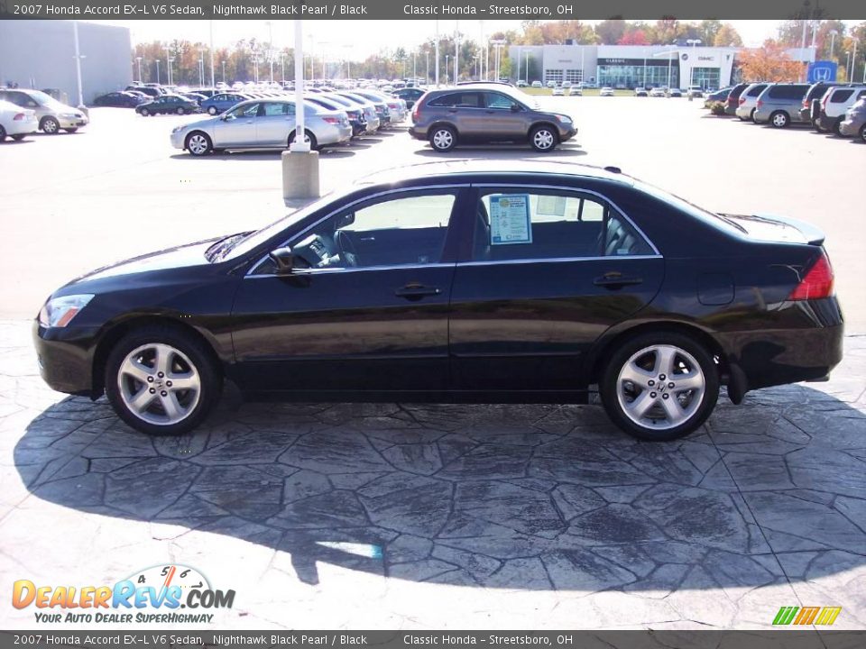 2007 Honda Accord EX-L V6 Sedan Nighthawk Black Pearl / Black Photo #4