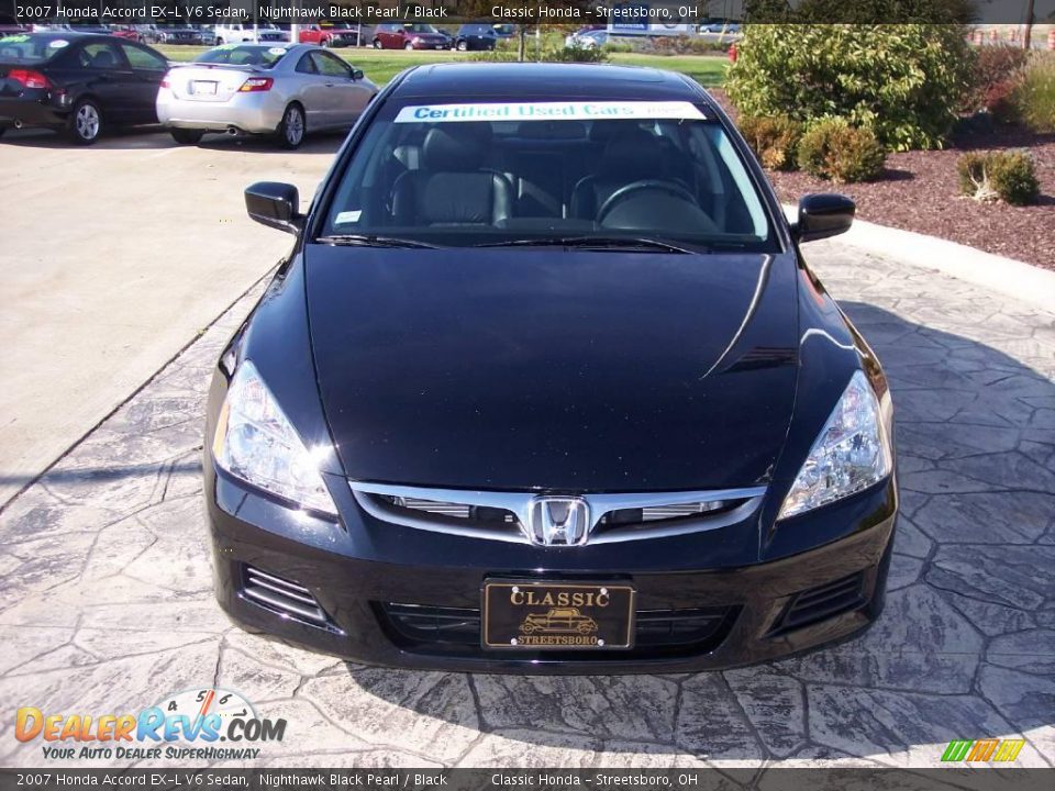 2007 Honda Accord EX-L V6 Sedan Nighthawk Black Pearl / Black Photo #5