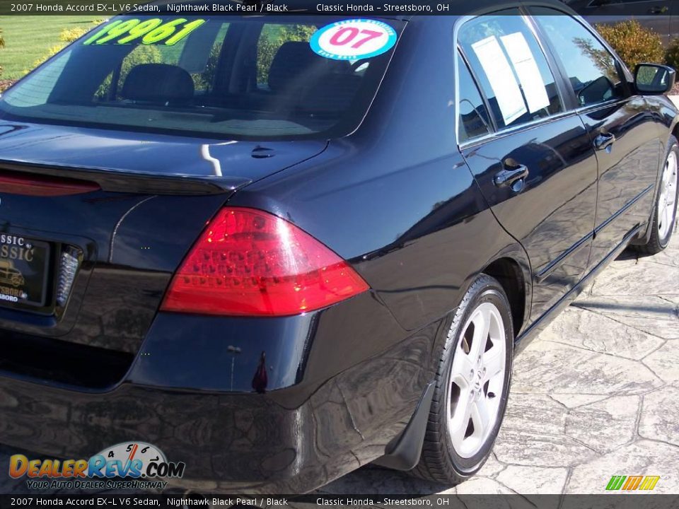 2007 Honda Accord EX-L V6 Sedan Nighthawk Black Pearl / Black Photo #8