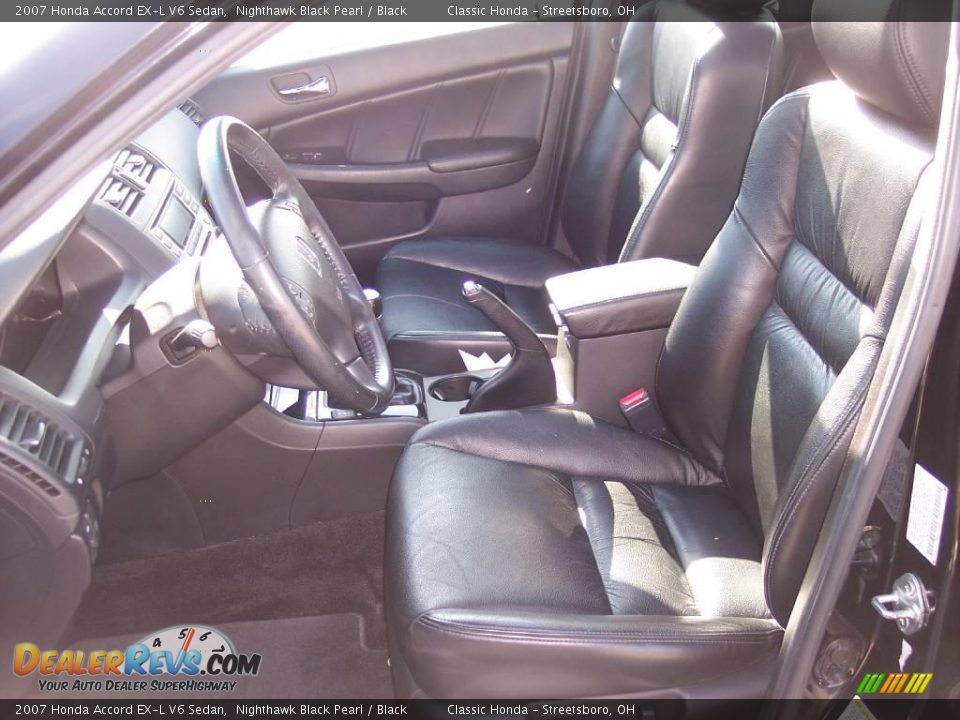 2007 Honda Accord EX-L V6 Sedan Nighthawk Black Pearl / Black Photo #13