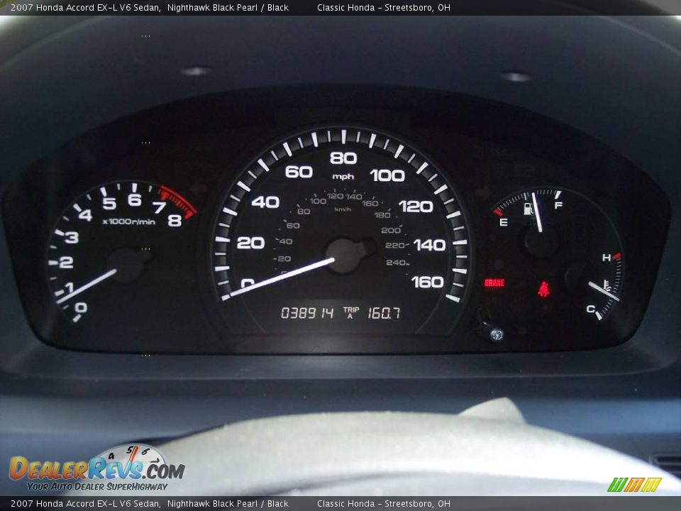 2007 Honda Accord EX-L V6 Sedan Nighthawk Black Pearl / Black Photo #15