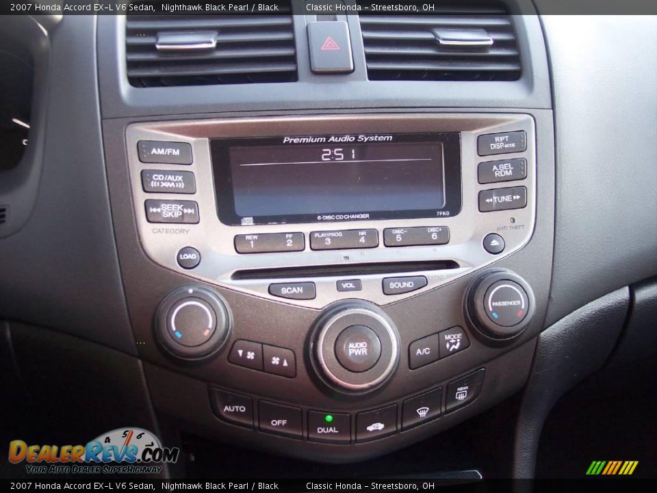 2007 Honda Accord EX-L V6 Sedan Nighthawk Black Pearl / Black Photo #16