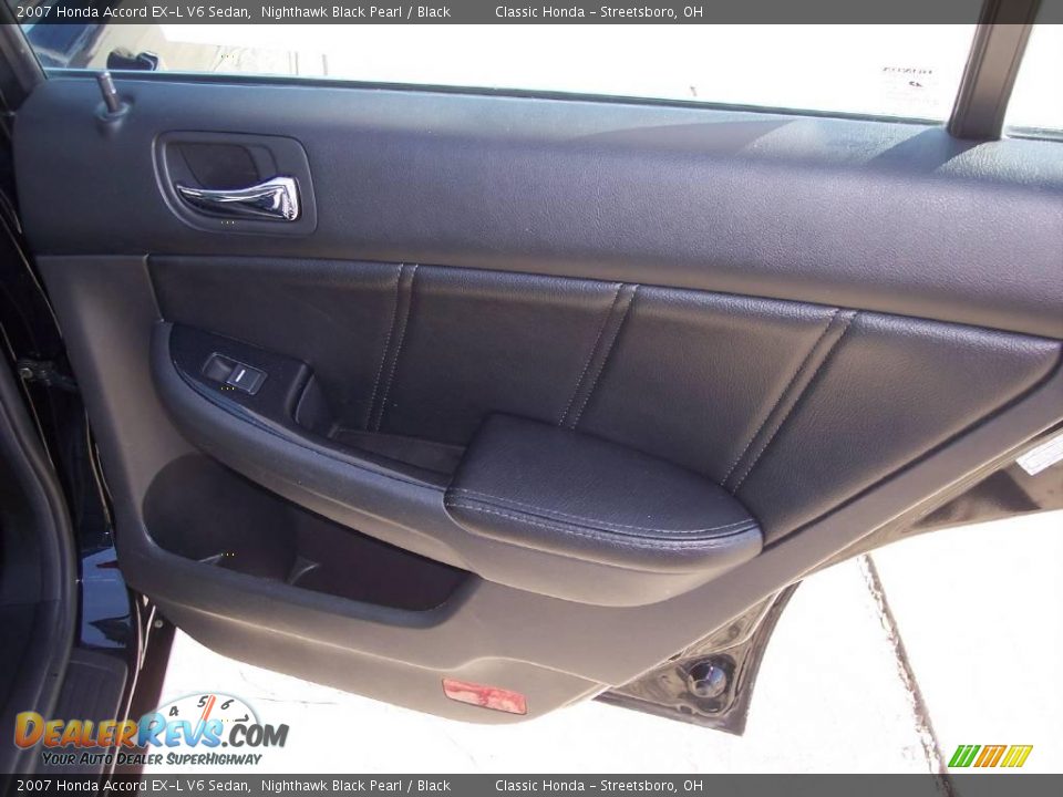 2007 Honda Accord EX-L V6 Sedan Nighthawk Black Pearl / Black Photo #22