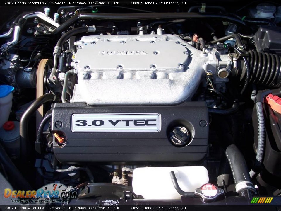 2007 Honda Accord EX-L V6 Sedan Nighthawk Black Pearl / Black Photo #25