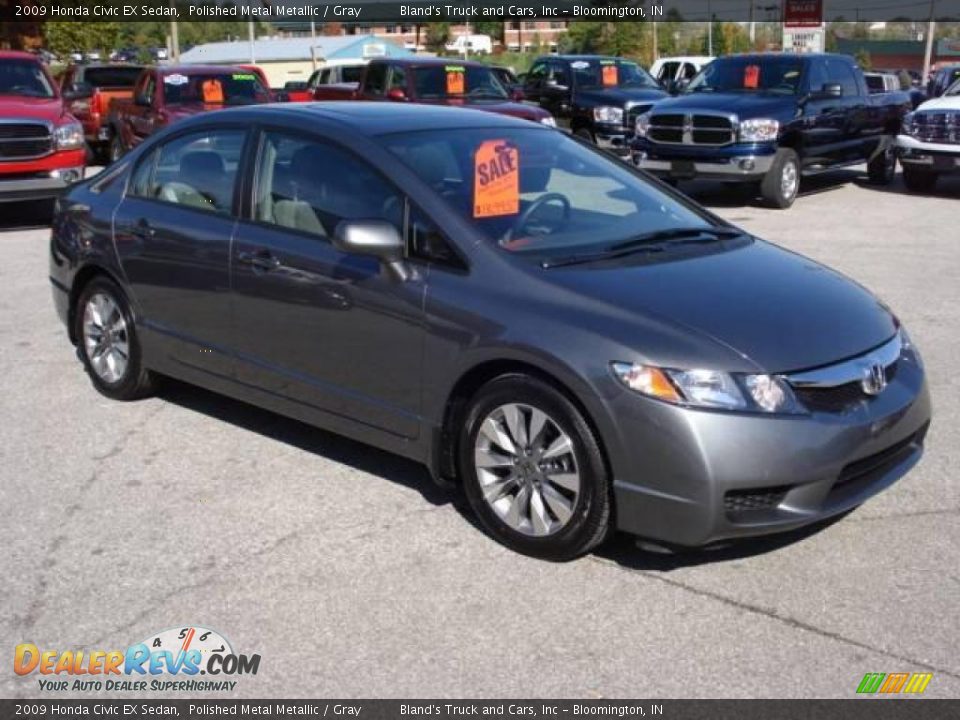 2009 Honda Civic EX Sedan Polished Metal Metallic / Gray Photo #1