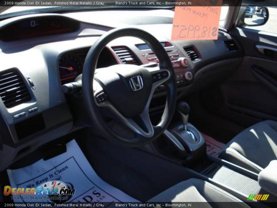 2009 Honda Civic EX Sedan Polished Metal Metallic / Gray Photo #4