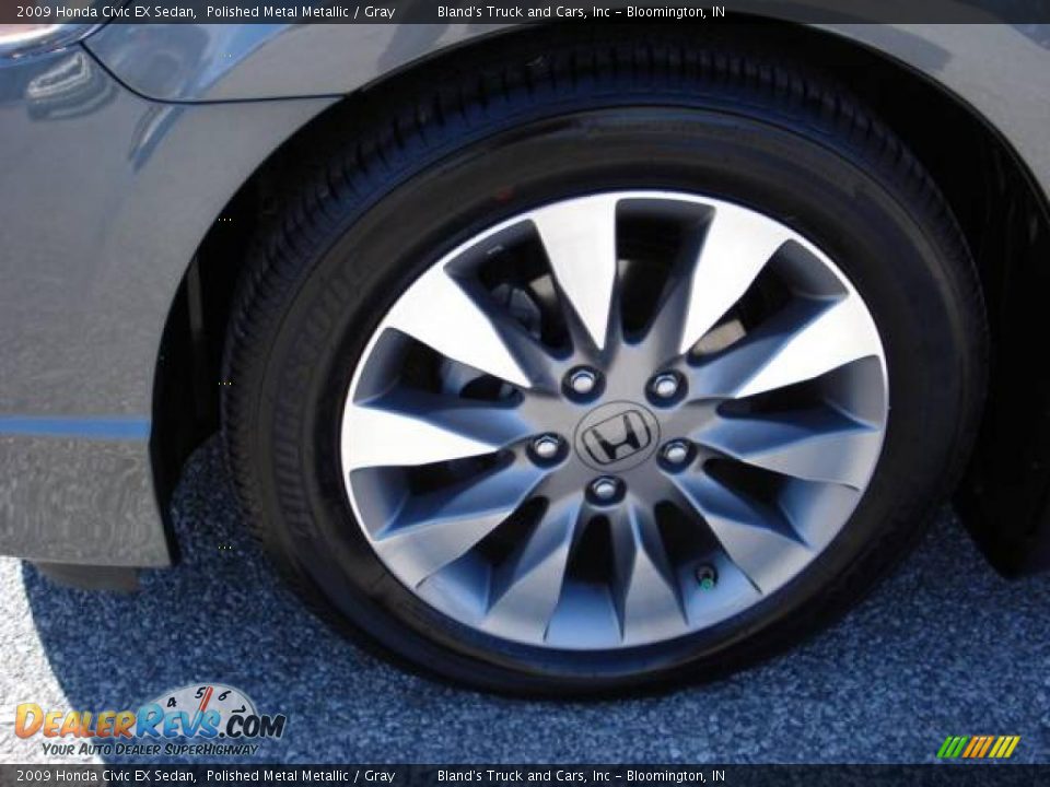 2009 Honda Civic EX Sedan Polished Metal Metallic / Gray Photo #7