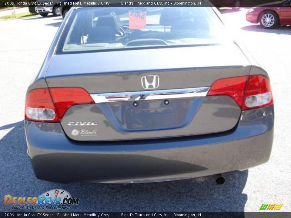 2009 Honda Civic EX Sedan Polished Metal Metallic / Gray Photo #9