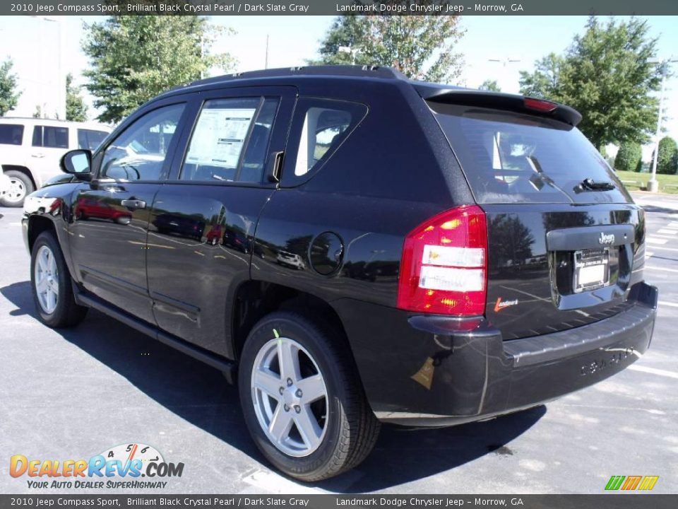 2010 Jeep Compass Sport Brilliant Black Crystal Pearl / Dark Slate Gray Photo #2