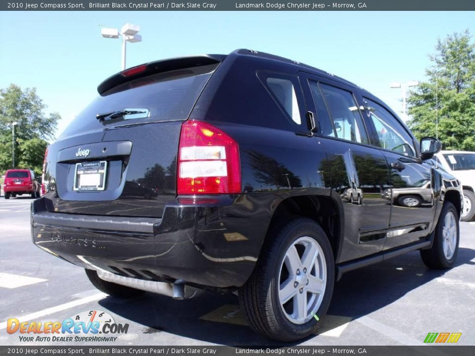 2010 Jeep Compass Sport Brilliant Black Crystal Pearl / Dark Slate Gray Photo #3