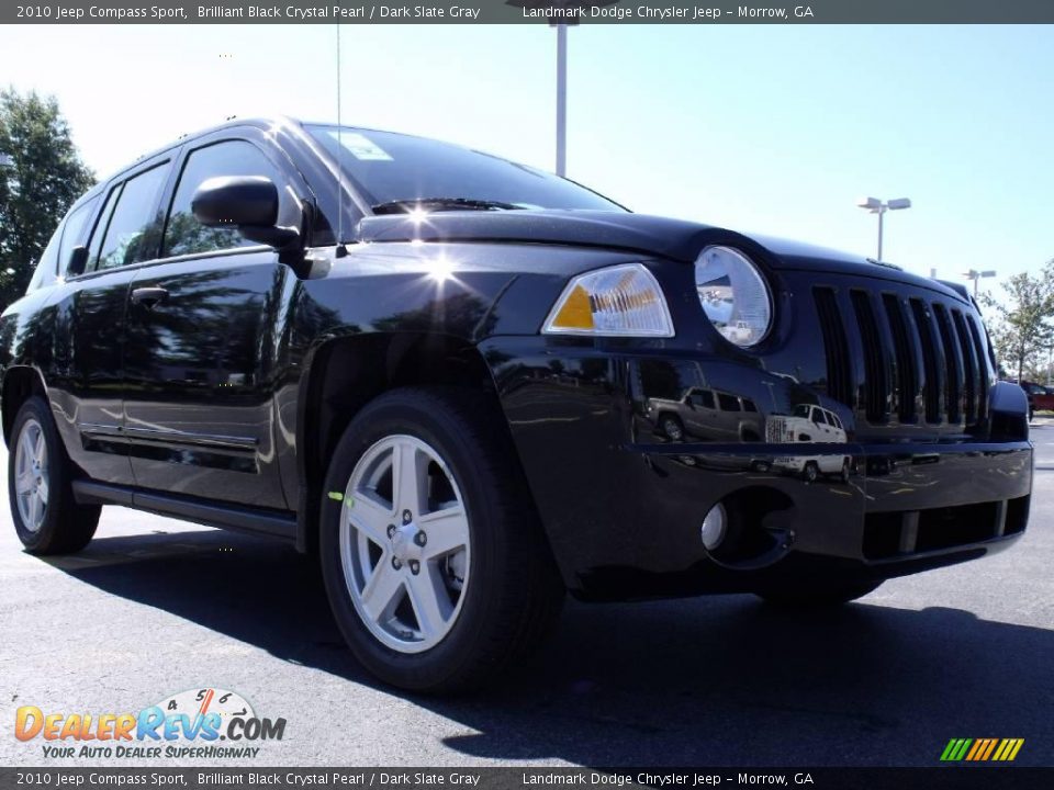2010 Jeep Compass Sport Brilliant Black Crystal Pearl / Dark Slate Gray Photo #4