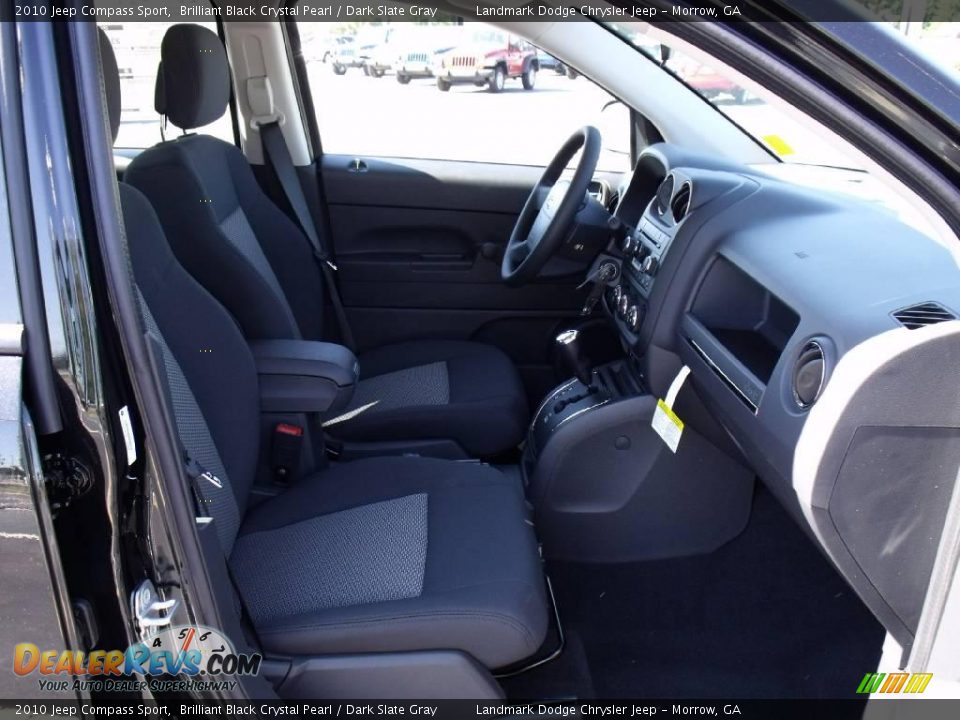 2010 Jeep Compass Sport Brilliant Black Crystal Pearl / Dark Slate Gray Photo #9