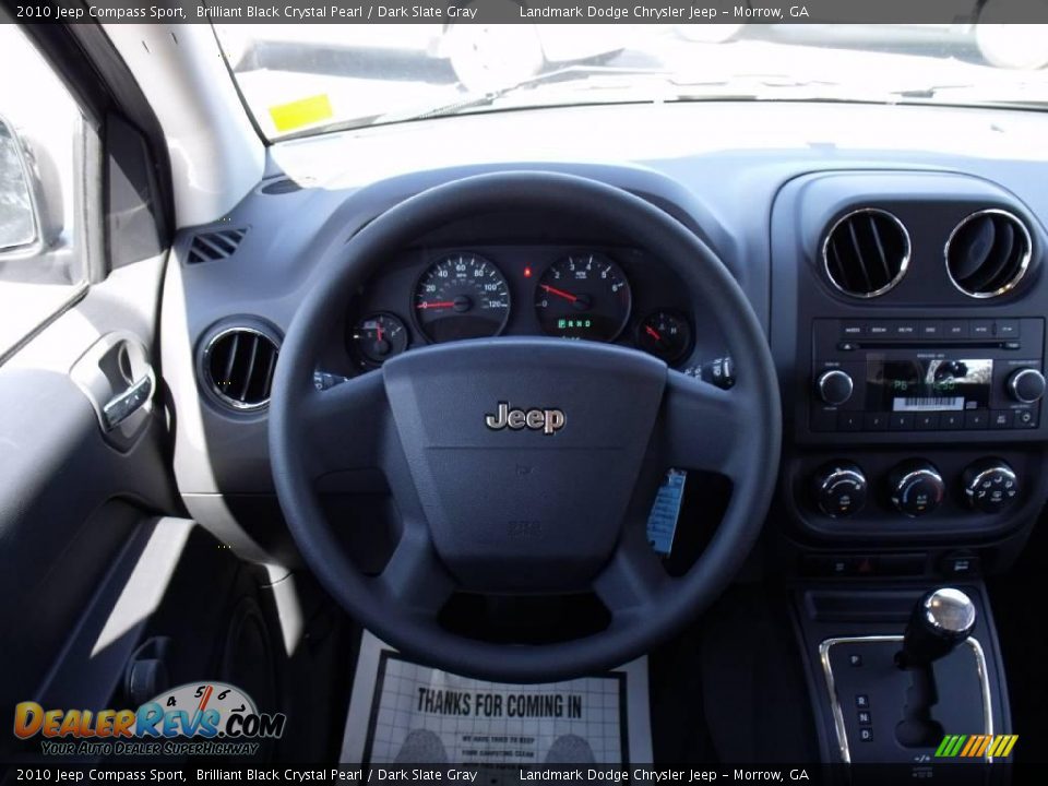 2010 Jeep Compass Sport Brilliant Black Crystal Pearl / Dark Slate Gray Photo #11
