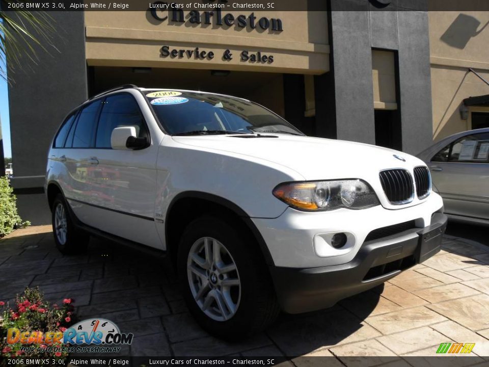 2006 BMW X5 3.0i Alpine White / Beige Photo #2
