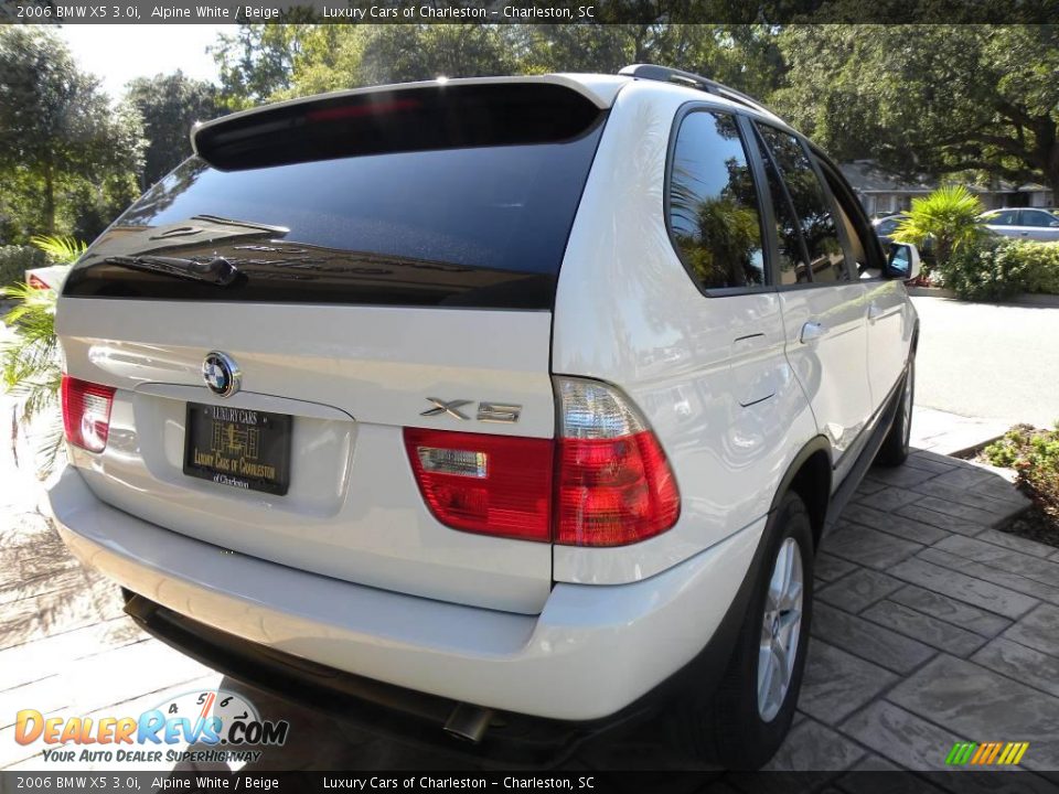 2006 BMW X5 3.0i Alpine White / Beige Photo #14
