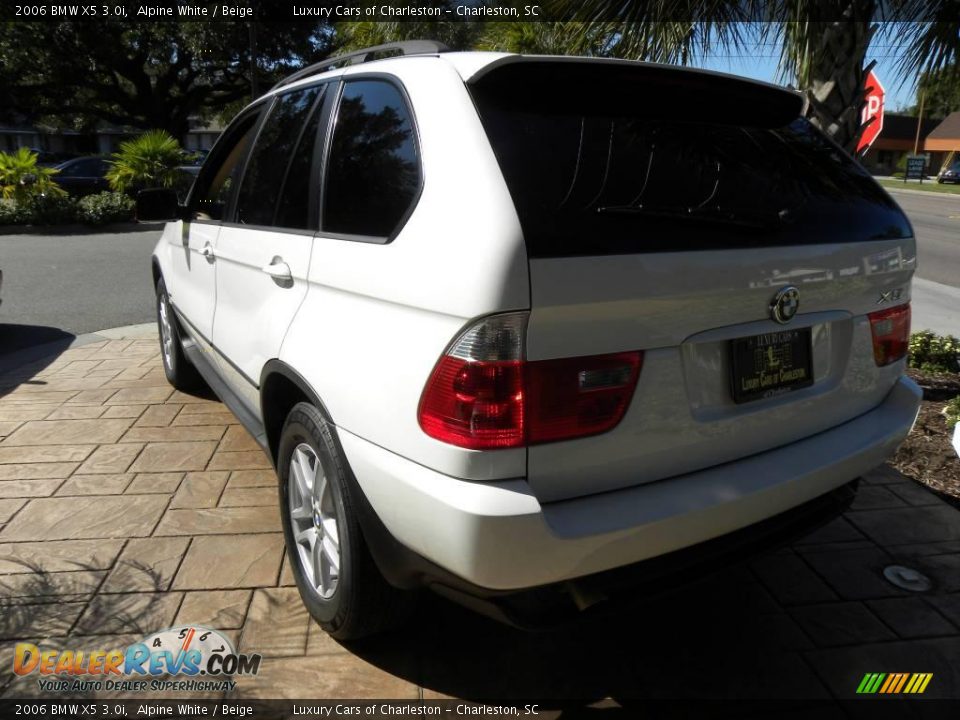 2006 BMW X5 3.0i Alpine White / Beige Photo #16