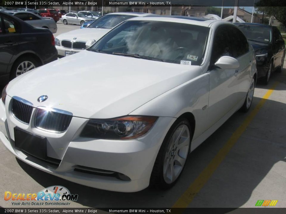 2007 BMW 3 Series 335i Sedan Alpine White / Beige Photo #1